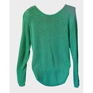 RACHEL ZOE Long Sleeve Knit Pullover Top, Teal XL Excellent Condition